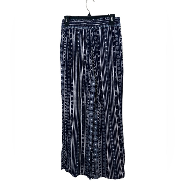 Intimately Free People Navy Boho Bandana Style Print Wide Leg Pants sz - Picture 5 of 11